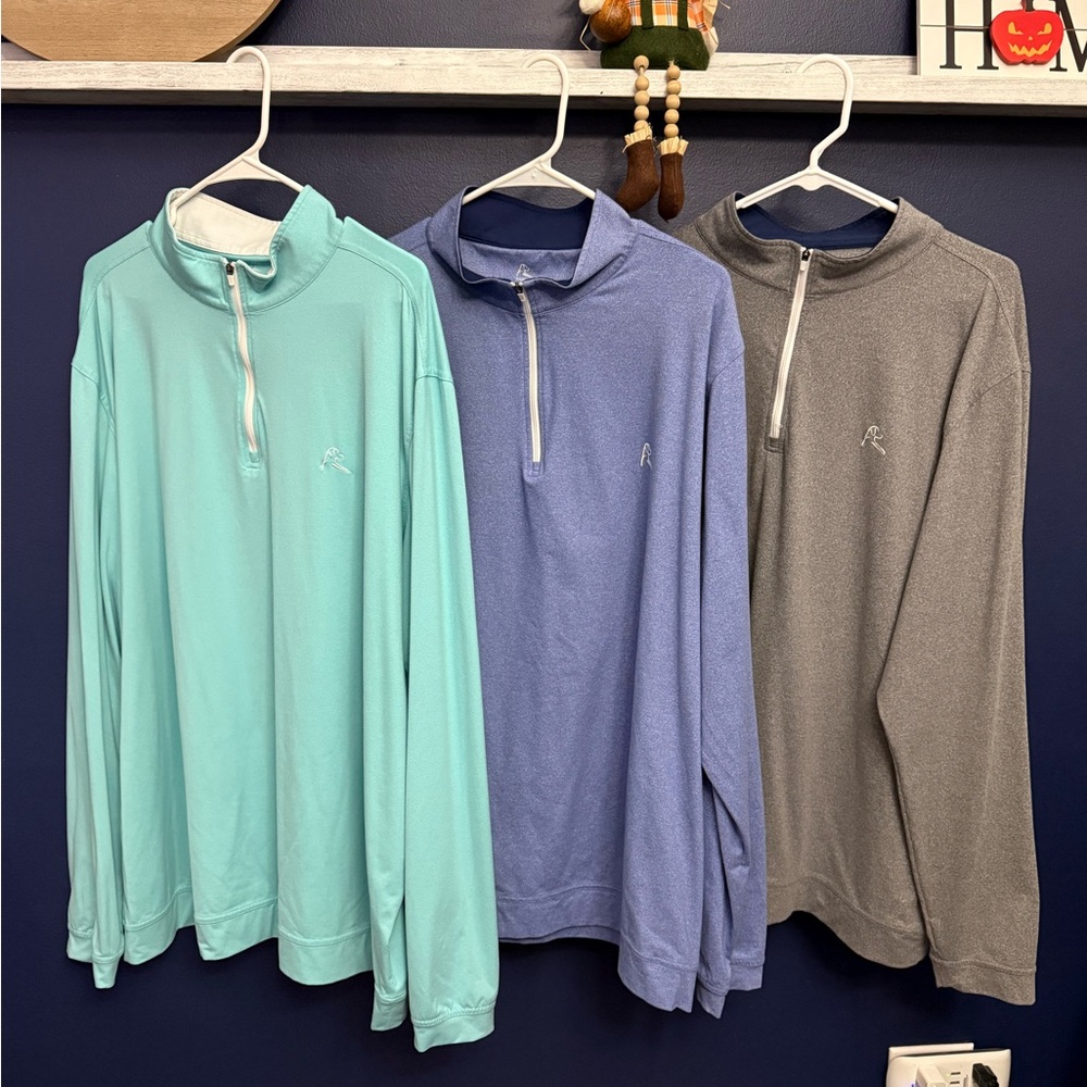(3) Rhoback 1/4 Zip Long Sleeve Shirts 3XL XXXL